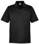 Performance Men's Polo - Black with red CN logo