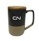 CN Ceramic Mug With Lid - Black