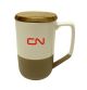 CN Ceramic Mug With Lid - White