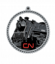 CN 6060 steam locomotive Ornament 3'' Pewter 