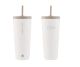 CN - GROSCHE Insulated Straw Tumbler Cream White, 23oz