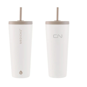 CN - GROSCHE Insulated Straw Tumbler Cream White, 23oz