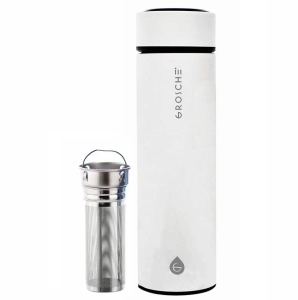 CN - GROSCHE  Double Walled S.Steel infuser tea tumbler 15 oz - White