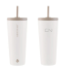 CN - GROSCHE Insulated Straw Tumbler Cream White, 23oz