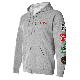 CN - GREY full-zip hoody with sleeve logos
